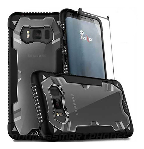 . Funda Zizo Proton Para Samsung S8 Plus Negra Transparente 