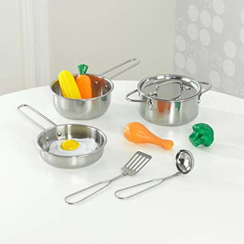 Juego De Utensilios De Cocina Kidkraft - 11 Piezas Metálicas