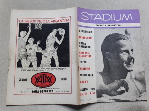Revista Stadium Nº 58 Agosto 1976 - Técnica Deportiva