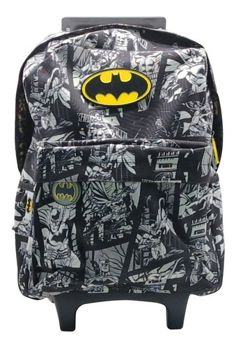 Mochila Escolar Carro Carrito Batman 16 Pulgadas Cresko Color Gris Diseño de la tela Poliéster