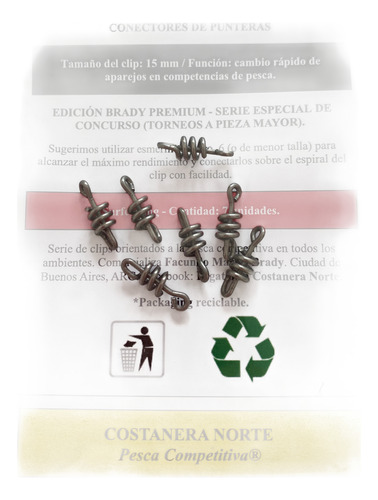 Conectores De Punteras Costanera Norte Pesca Competitiva
