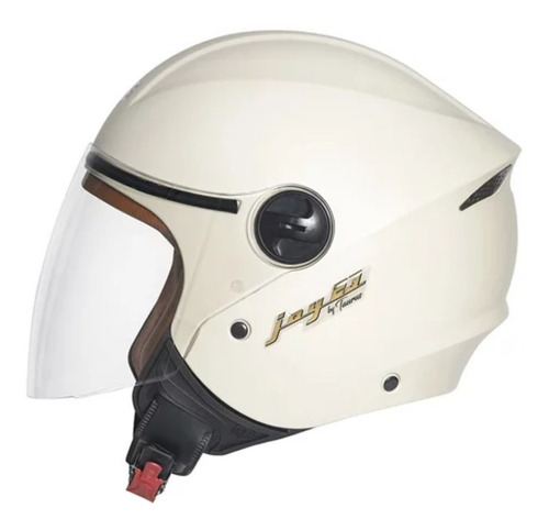 Capacete Para Moto Aberto Joy 23 By Taurus Bege Couro Cor Bege/Fosco Tamanho do capacete 58