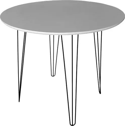 Mesa Jantar Escrivaninha 90cm Redonda Hairpin