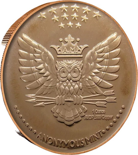 Moeda Cobre Pura 999 1 Onça Executioner Flor De Cunho