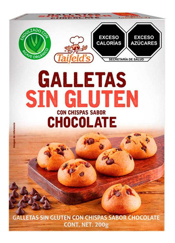 Galletas Sin Gluten Con Chispas Sabor Chocolate 200g