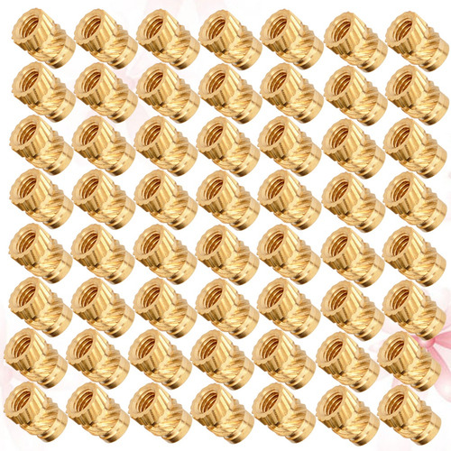Imagem 6 de 8 de 100pcs M3 Rosca De Latão Serrilhado Rosca Conjunto De Calor