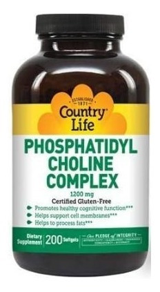 Country Life - Complejo De Fosfatidil Colina, 1200 Mg - 200