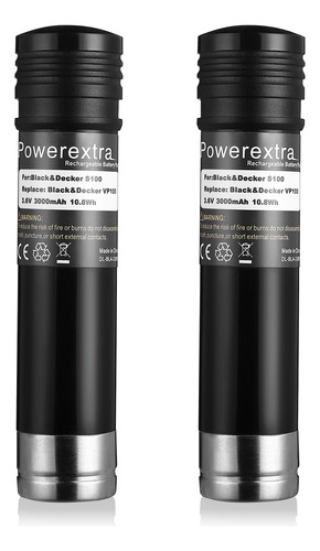 Powerextra Batera De Repuesto Compatible Con Black & Decker