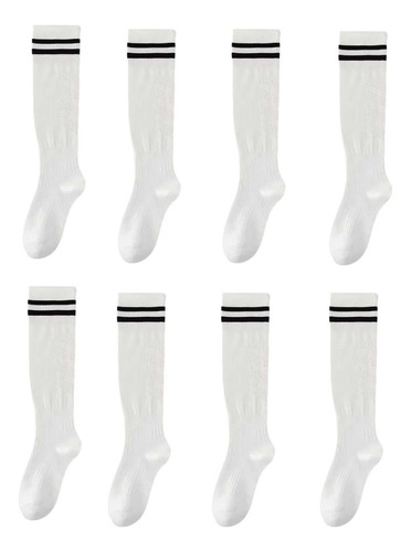8 Pares De Calcetines Deportivos Unisex Blancos Para Tenis