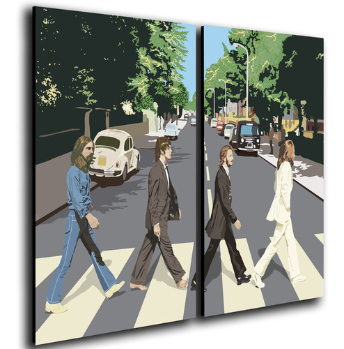 Imagen 1 de 3 de Diptico 60x50 Cms Dcorativo Beatles 1