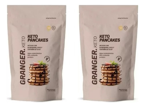 Keto 18 Pancakes Harina Caju Almendra Proteína Dieta X2