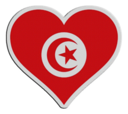 Parche Bandera Corazon Tunez