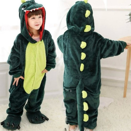 Pijama Kigurumi Infantil Dinosaurio Verde