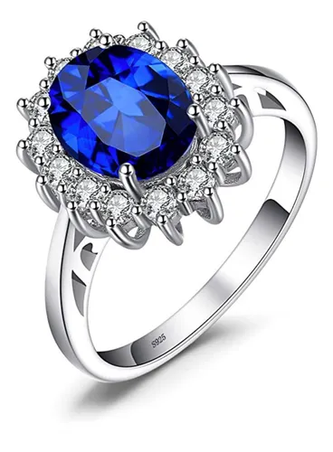 Anillo de diamante 2025 azul
