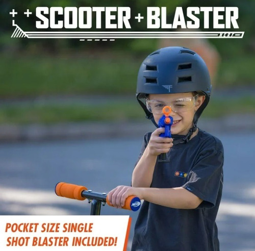 Scooter Nerf+blaster Con 4 Dardos Niño Soporta Hasta 185 Lb Color Azul