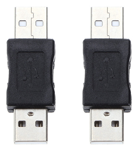 Adaptador Negro De Doble Cabezal Con Conector Usb 2.0 Macho