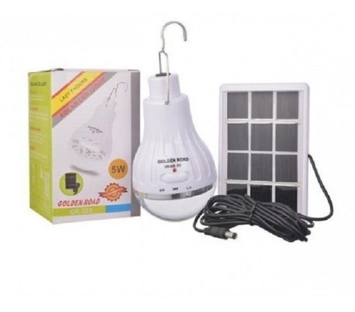 Bombillo Lampara Iluminación Led Carga Solar 5w Golden Road