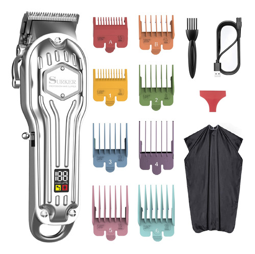 Surker Cortadora De Pelo Para Hombre, Inalambrico, Kit Profe