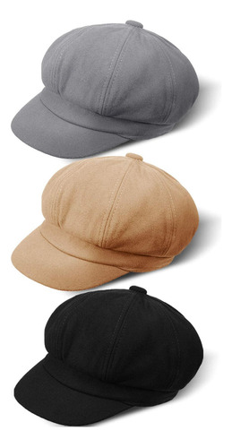 Gorra Vendedor Periódicos 3 Piezas Boina Con Visera Sombrero