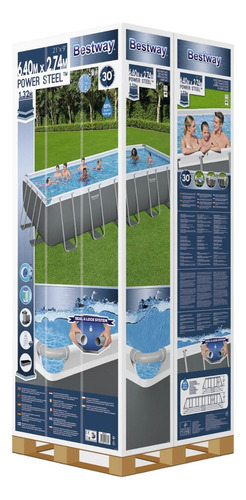 Piscina Bestway Rectangular Filtro+accesorio 6.40x2.74x1.32m