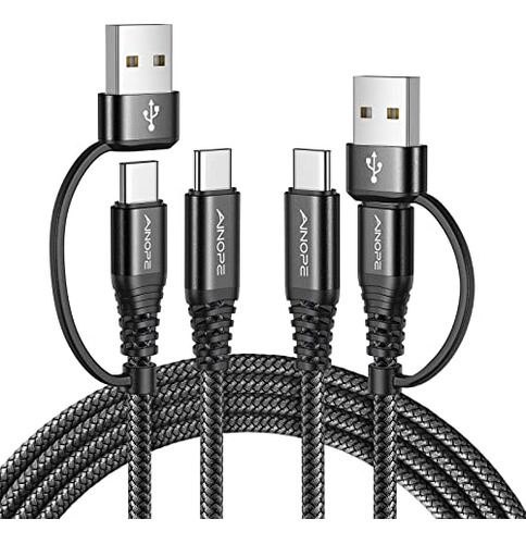 Cable Cargador Usb C De Ainope [paquete De 2  6.6 Pies]  Últ