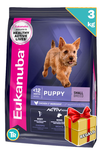 Comida Eukanuba Cachorro Raza Chica 3kg + Salsa + Envío 