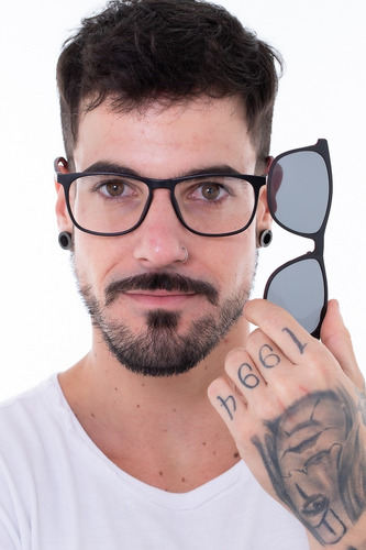Imagem 5 de 10 de Combo 2 Óculos Clip On Armação P/ Grau E Solar At-04 Atacado