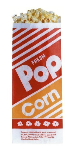 Imagen 3 de 3 de Bolsas Para Cotufas Popcorn #4 (100 Unid) Gold Medal