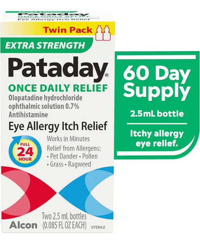Twin Pack Pataday Alivio Extra Fuerte Alergia Ocular 2.5ml