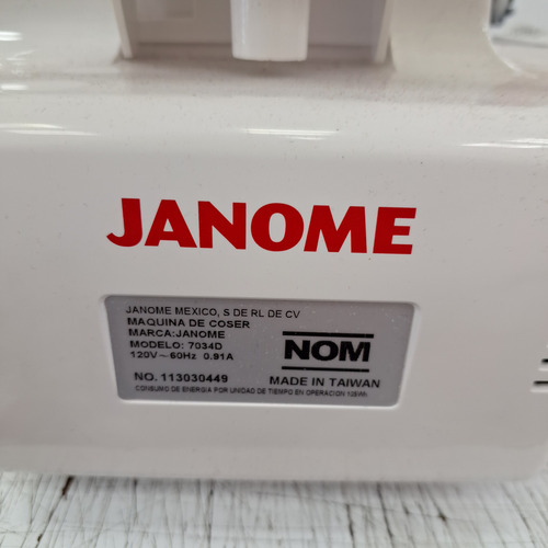 Maquina De Coser Overlock Janome 7034d Blanco (Usado)