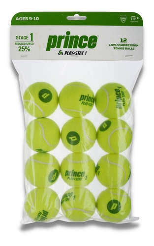 Bolsa De 12 Pelotas De Tenis Prince - Play & Stay Stage 1