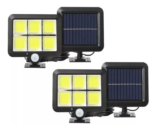 2 Foco Solar 100w Foco Led Focos Solares Potentes Exteriores