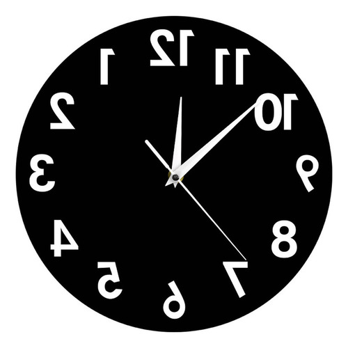 Reloj De Pared M Reverse Clock 5005 Para Sala De Estar, Deco