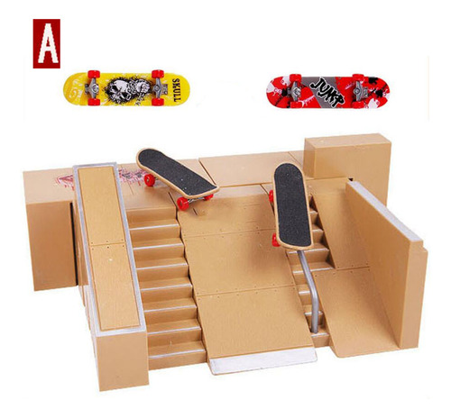 Patineta + Finger Skateboard Ramp Fingerboard