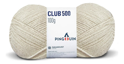 Lã Club 500 Tricô Pingouin Novelo 200m 100g (500 Tex) Cor 0049 - Nuvem