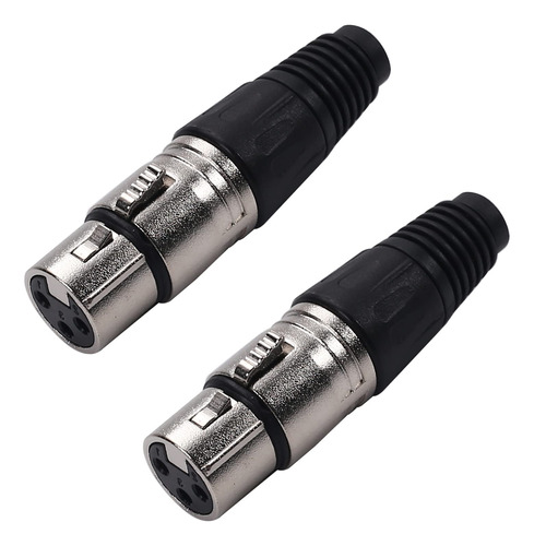 Conector Xlr 2 3 Pine Hembra Para Microfono Cable