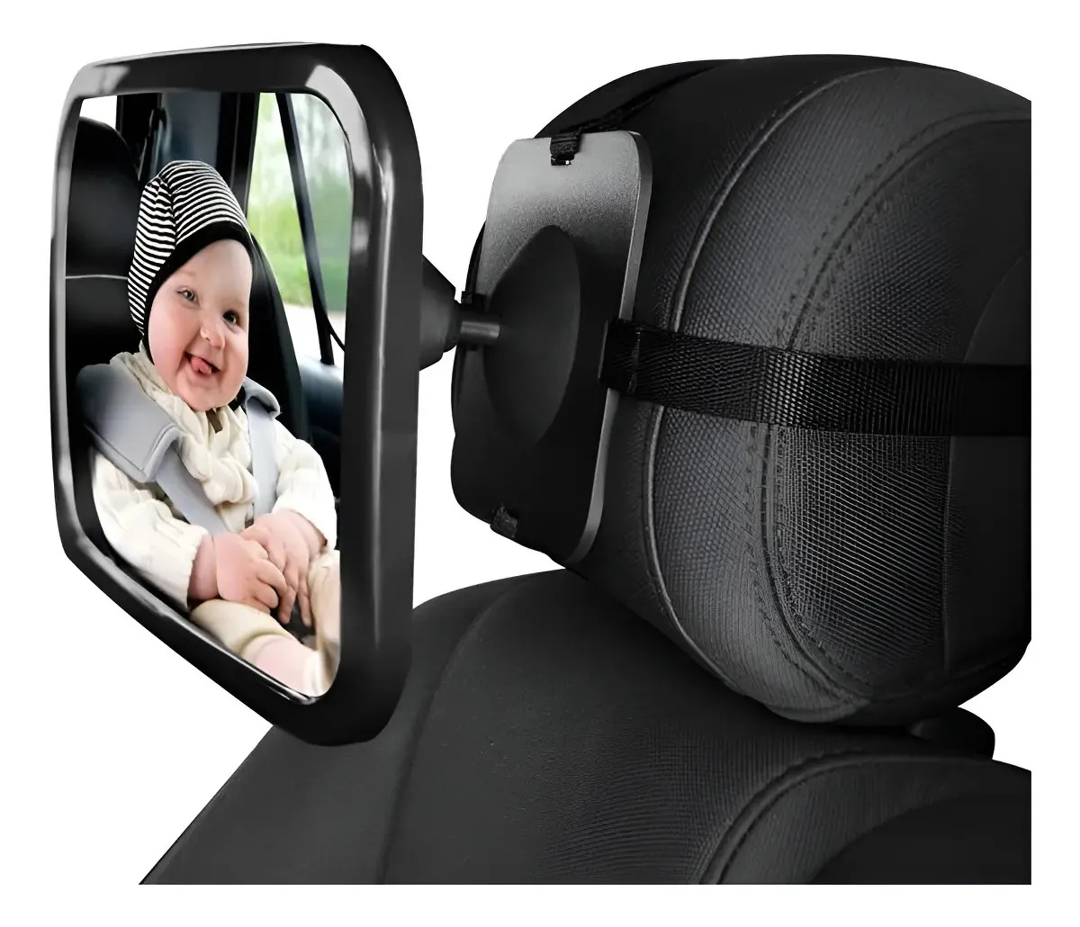 Espelho Retrovisor Auxiliar Bebê Conforto Cadeirinha Fortner Preto