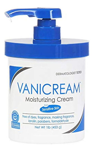 Crema Humectante Vanicream Con Bomba Blanca Sin Fragancia, 1