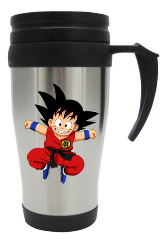 Vaso Viajero Metalico Dragon Ball Goku Mugs X