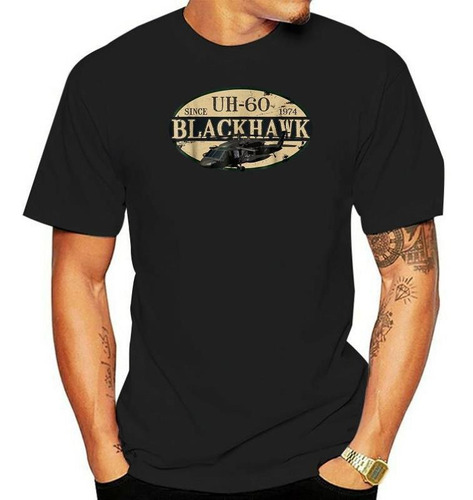 Playera Diseño Vintage Helicóptero Blackhawk Uh-60