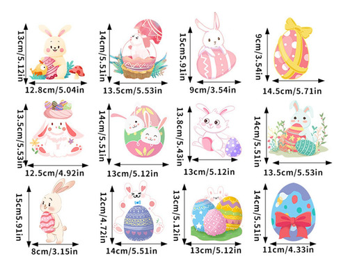 24 Uds. Adornos De Remolinos Colgantes De Pascua,