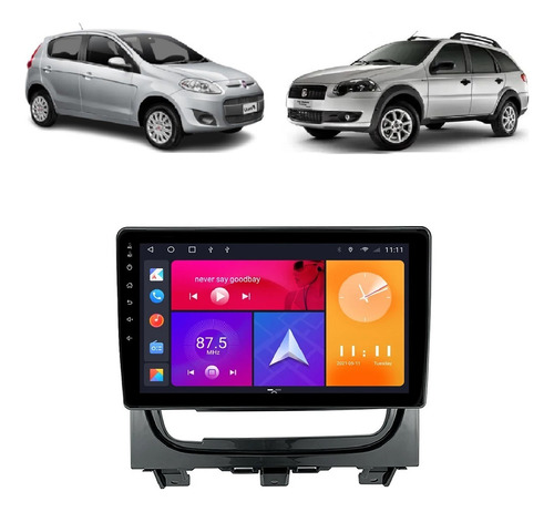 Central Multimidia Android Fiat Palio 2013-19 Carplay 2/32gb