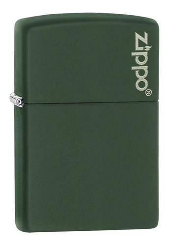 Encendedor Zippo Verde Con Logo Ref. 221zl