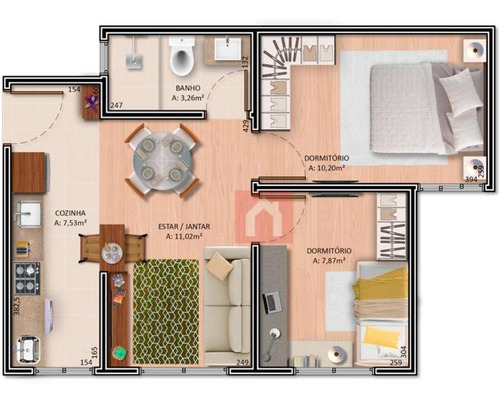 Imagem 16 de 20 de Apartamento Com 2 Dormitórios À Venda, 47 M² Por R$ 167.999,00 - Bela Vista - Caxias Do Sul/rs - Ap1776