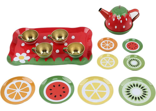 Set Juego 14pcs Tazas Y Tetera, Fiesta De Té, Cocina Niña