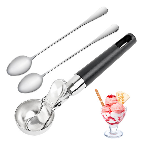 Cucchiaio Gelato In Acciaio Inossidabile Lucidato