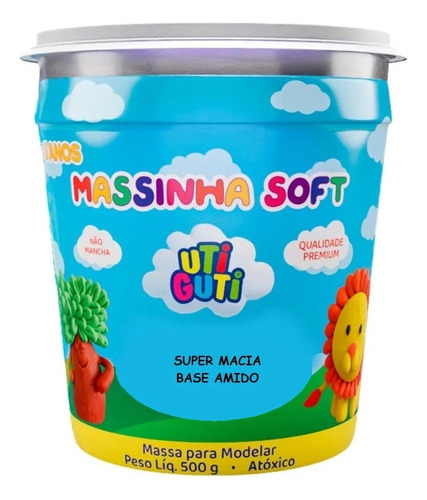 Massinha De Modelar Soft 500g Branco Uti Guti