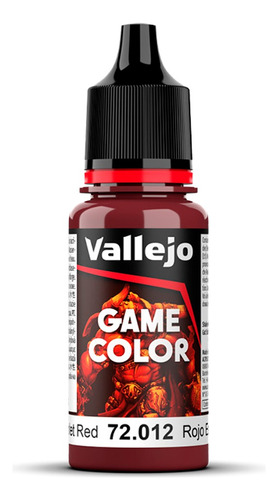 Tinta Vallejo Game Color New - Vermelho Scarlet Red 72.012