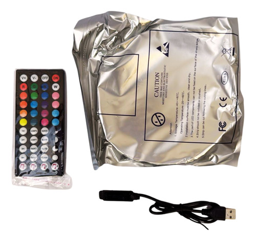 Luz De Tira Led Fita 5m Cor Rgb Mudanca De Cor Rgb
