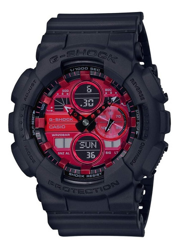 Reloj Casio G Shock Ga 140 Adrenaline Red Cristal Mineral 